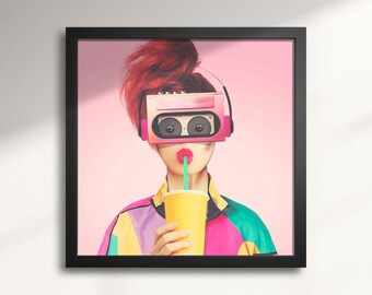Frank Zappa Valley Girl Wall Art – I’m So Sure! 1980s California Music Print, Retro Decor, Zappa & Moon Poster, 70s 80s 90s Music Fan Gift