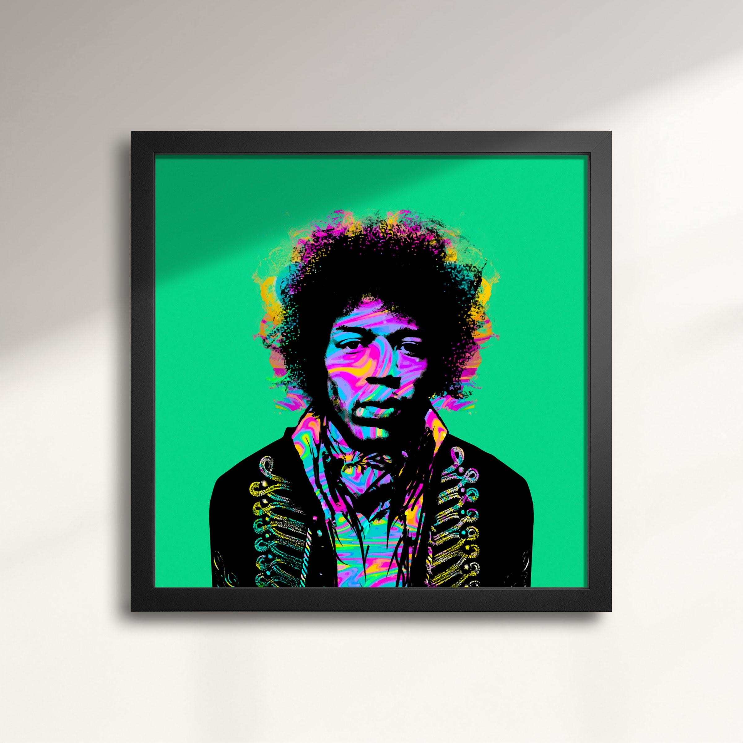 アート・デザイン・音楽 Hironix works Jimi Hendrix 'experience It' Wall Art – 60s Psychedelic Rock