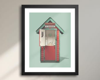 Funny Outhouse Wall Art – ‘Vacancy’ Rustic Cottage Bathroom Sign, Vintage Outdoor Latrine Print