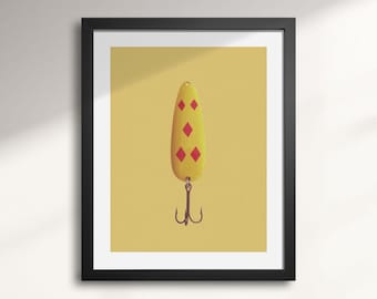 Classic Five of Diamonds Fishing Lure Art Print Retro Fishing Decor, Cottage & Man Cave Artwork, Gift for Anglers - Etsy Classic Five of Diamonds Fishing Lure Art Print Retro Fishing Decor, Cottage & Man Cave Artwork, Gift for Anglers - Etsy