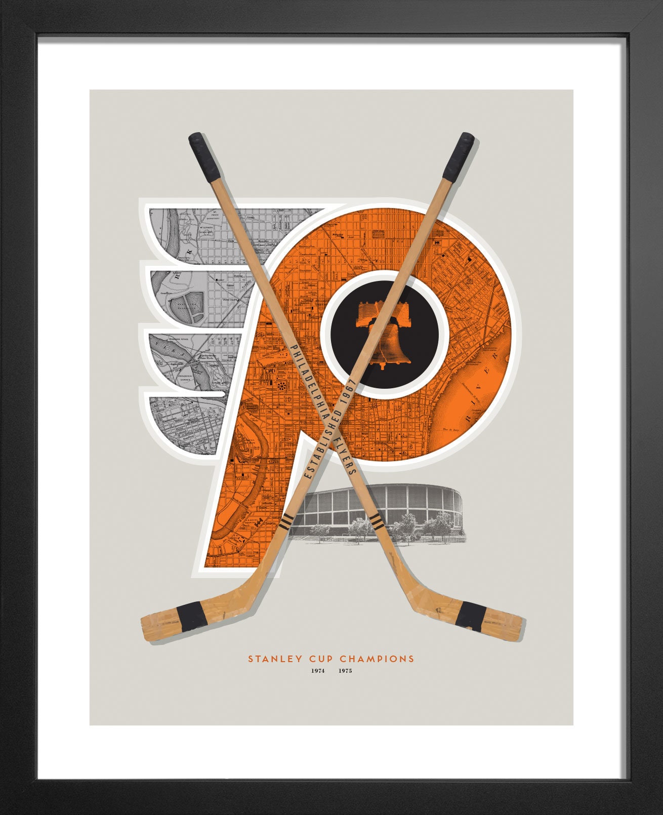 Philadelphia Flyers Wall Art – Vintage-style NHL Poster – Hockey Decor  Featuring Spectrum Arena \u0026 Philly Map – Philly Flyers Fan Gift - Etsy, image size:1310x1610