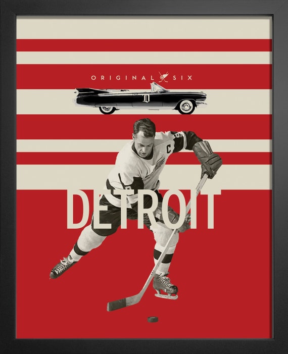 Detroit Red Wings Wall Art – Original Six NHL Poster – Vintage