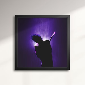 Prince Purple Rain Music Wall Art—Guitar Legend Print, 80s Rock Icon Decor, Pop Music Tribute Poster, High Priest of Pop, Prince of Purple