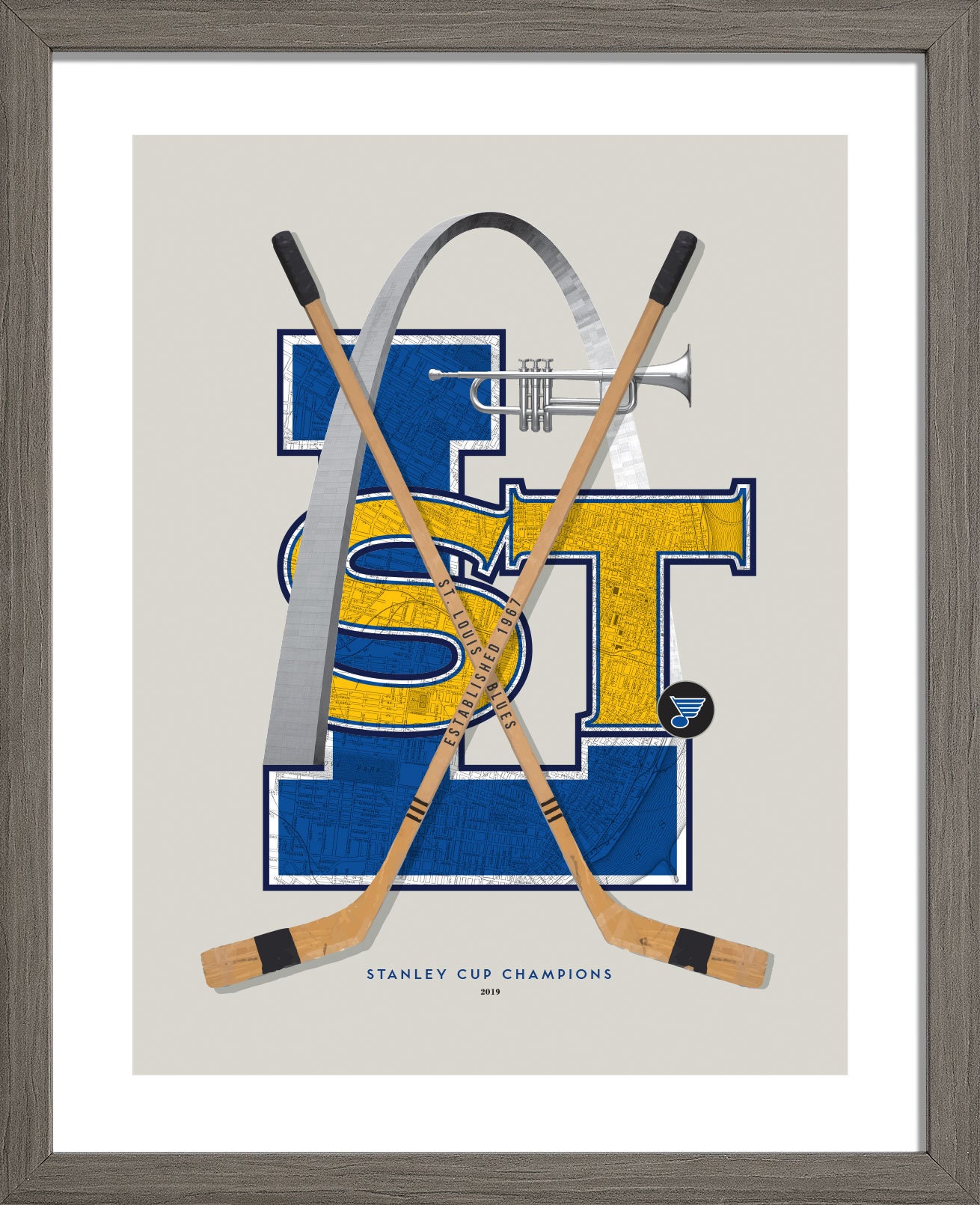 St Louis Blues Hockey Team Retro Logo Vintage Recycled Missouri License  Plate Art Kids T-Shirt by Design Turnpike - Fine Art America