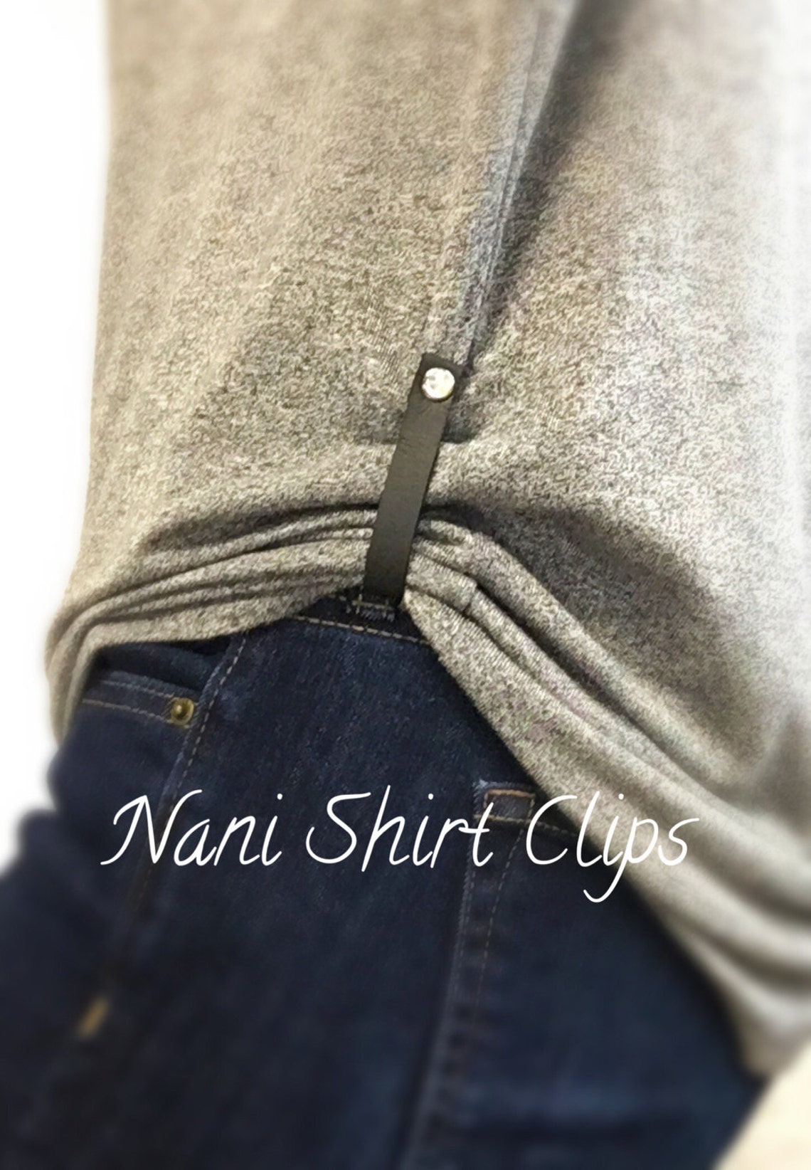 Nani Shirt Clips Black or Brown Faux Leather Shirt Etsy
