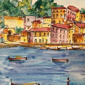 Italy Ceramic Tile Mural Hand Painted Sorrento Unique Frame - Etsy