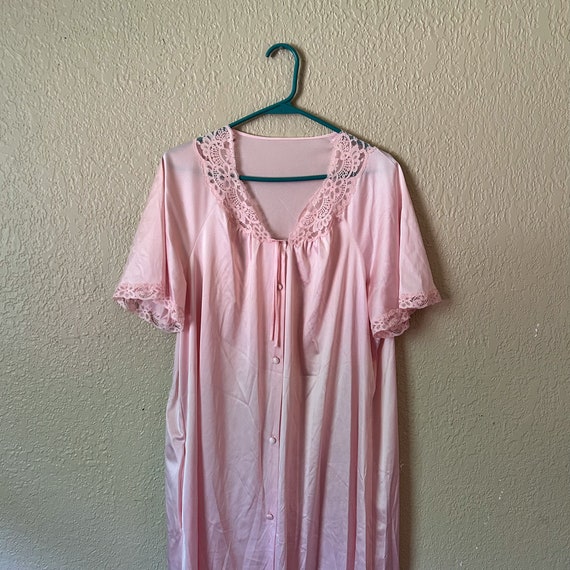Vintage Pink Lingerie Robe, Vintage Lingerie with… - image 2