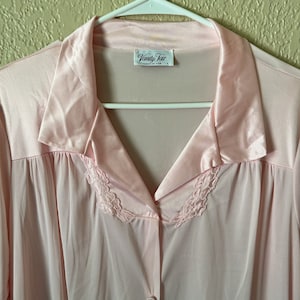 Vintage Pink Vanity Fair Robe, Vintage Lingerie, 1970s Lingerie, Lingerie Robe