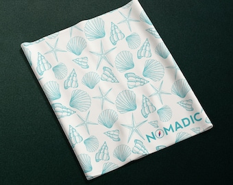 Nomadic - Polaina de cuello sin costuras 'Seashell'/Bufanda de cuello/Cubierta facial/Bandana/Snood/ Máscara facial de ciclismo/ Calentador de cuello/ Regalos