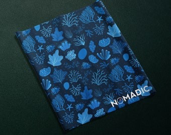 Nomadic - Polaina de cuello sin costuras 'Blue Coral' / Bufanda de cuello / Cubierta facial / Bandana / Snood / Máscara facial de ciclismo / Calentador de cuello / Regalos de viaje