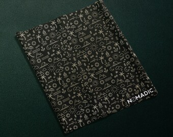 Nomadic - 'Travel Icons' Polaina de cuello sin costuras/Bufanda de cuello/Cubierta facial/Bandana/Snood/ Máscara facial de ciclismo/ Calentador de cuello