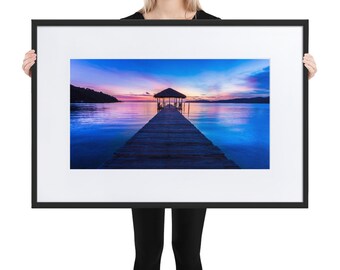 Koh Rong Samloem Sunrise - Matte Paper Framed Print with Border