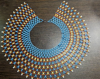 Fiesta Beaded Collar Necklace, Native American