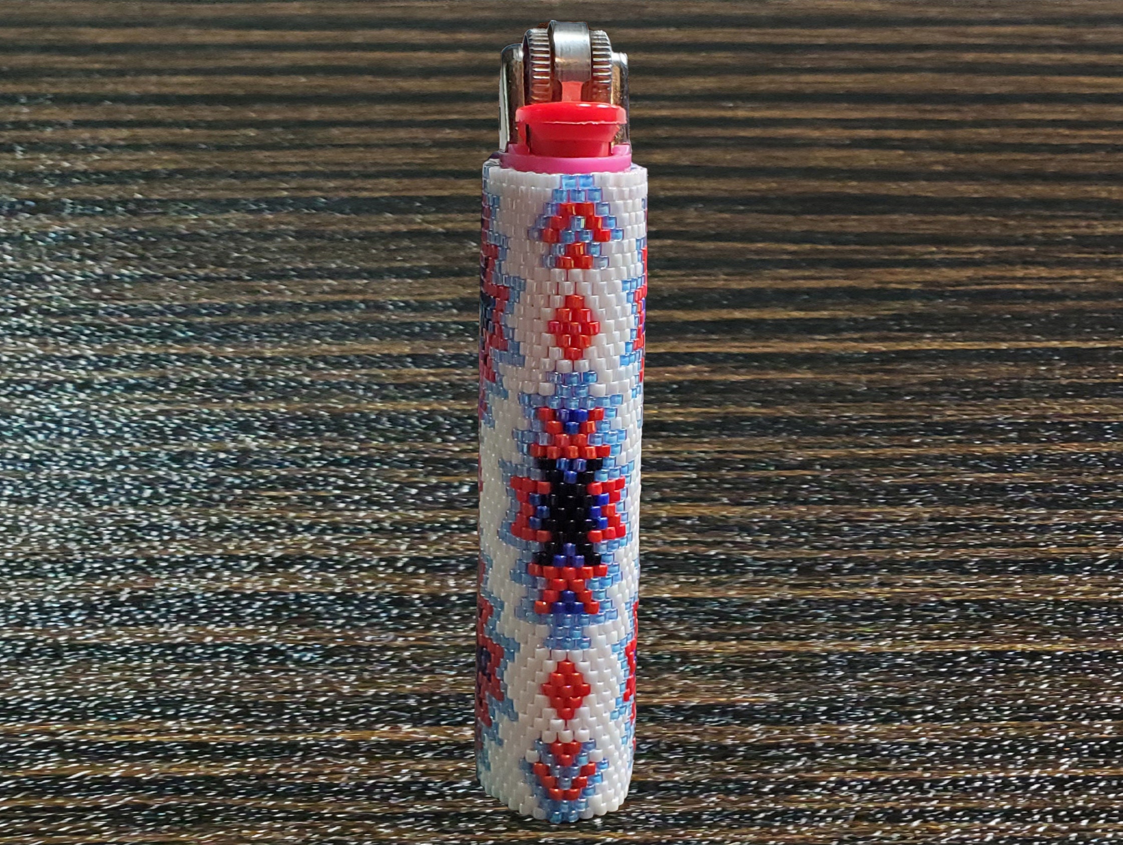 Hand Beaded Aztec Lighter Sleeve, Fits Full-size Bic Lighter - Etsy