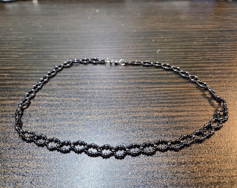 Black Lace Choker, Gothic, Bohemian Style Necklace