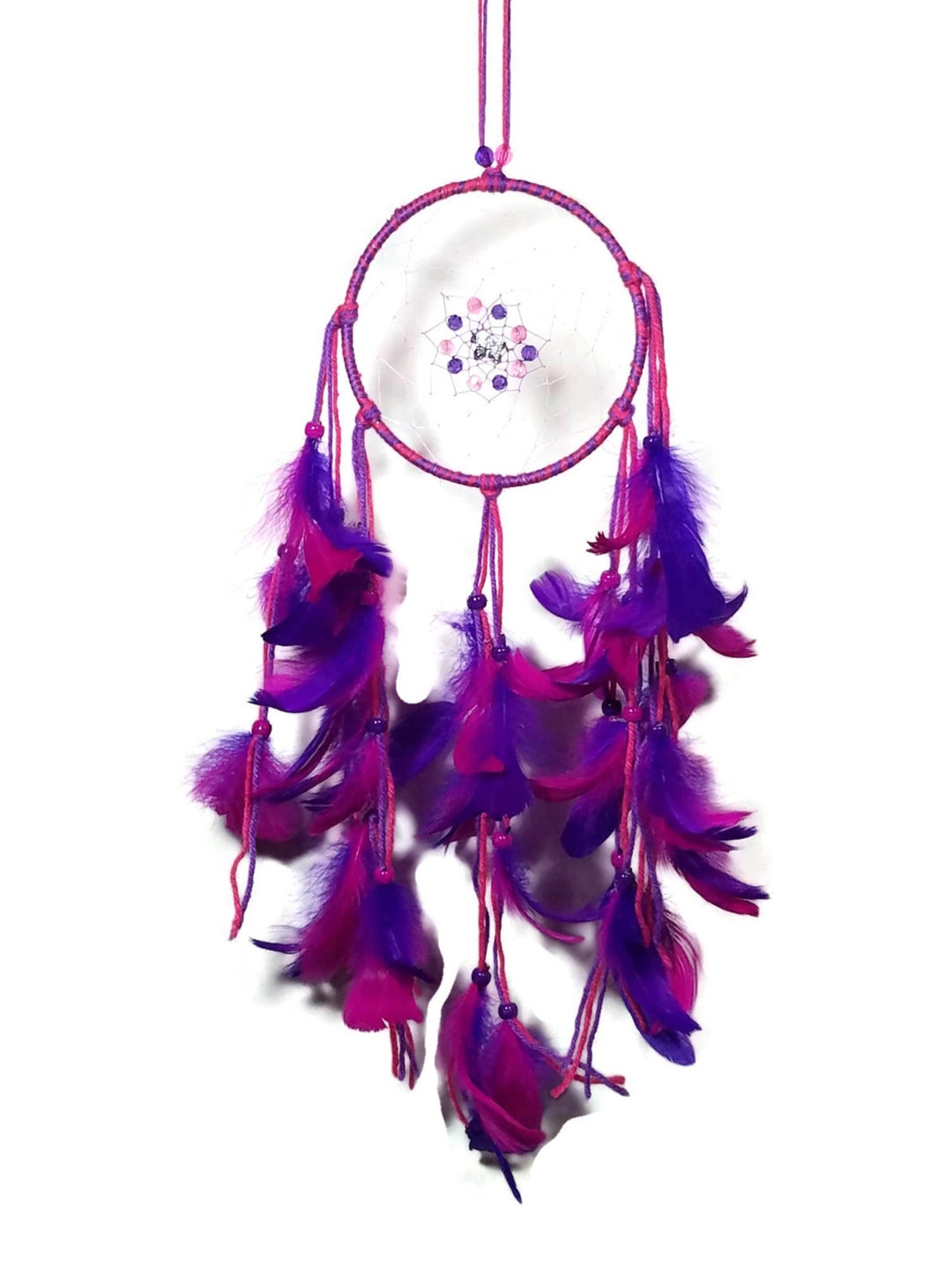 Pink & Purple Dream Catcher, Dreamcatcher, Wall Hanging, Home Decor, Wall Art, Housewarming