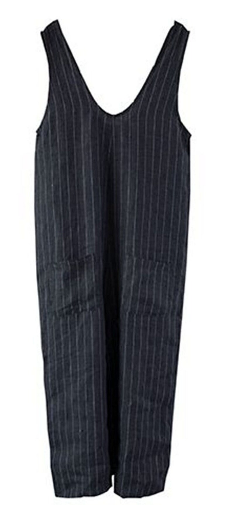 Maternity jumpsuit grey blue linen romper linen whap Etsy