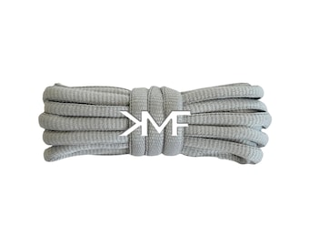 Light Grey KMF Slim Oval Replacement Shoelaces For All Shoes Vibrant Laces