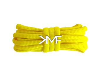 Electric Yellow KMF Slim Oval Replacement Shoelaces For All Shoes Vibrant Laces