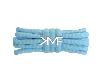 Bleu Claire KMF Slim Oval Replacement Shoelaces For All Shoes Vibrant Laces