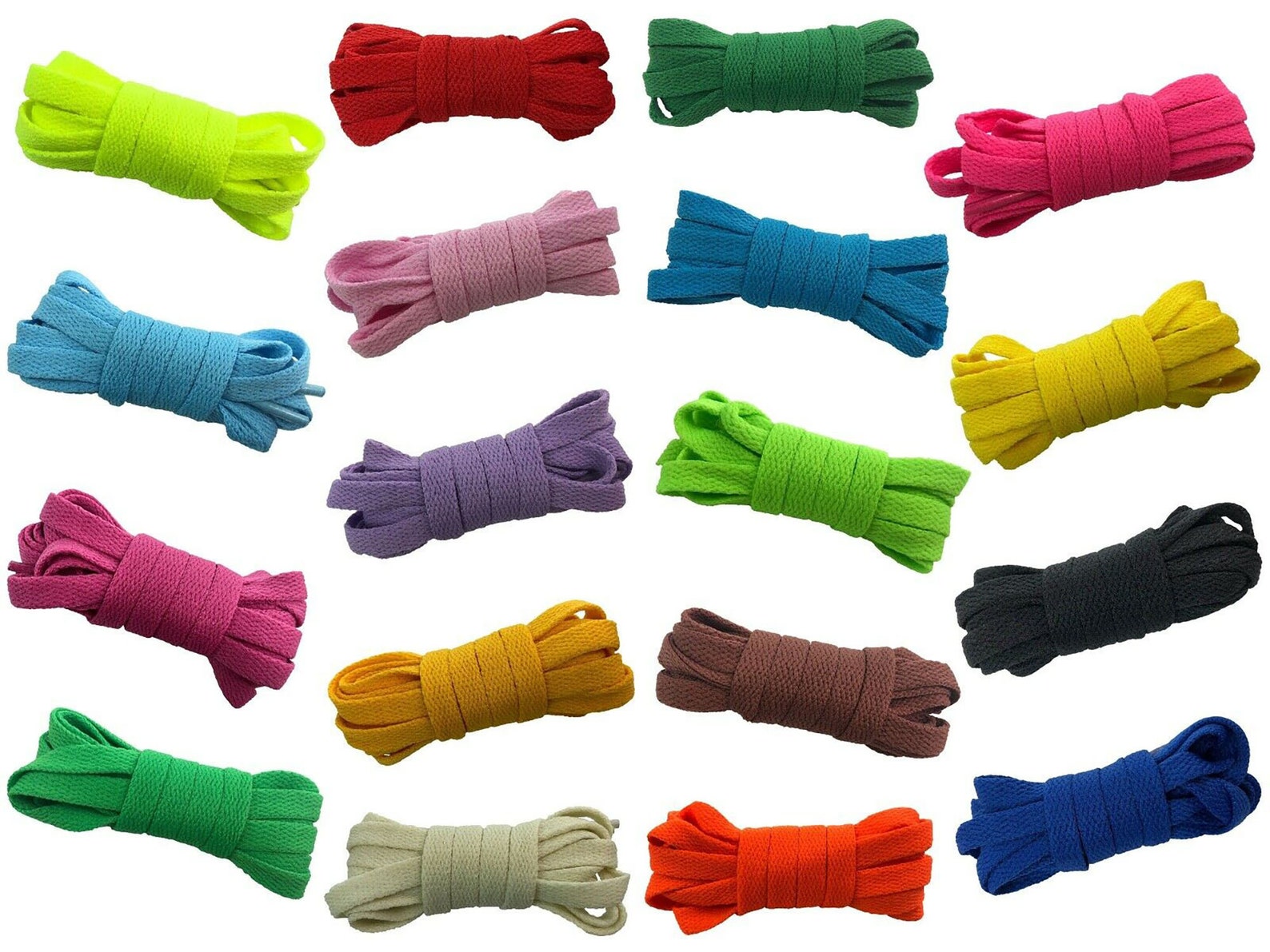 Flat Colorful Shoelaces Brand New in Over 30 Colors Quality Etsy