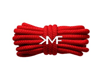Red KMF Slim Turbine Rope 2026 Shoelaces 5.5mm Replacement Laces For All Shoes