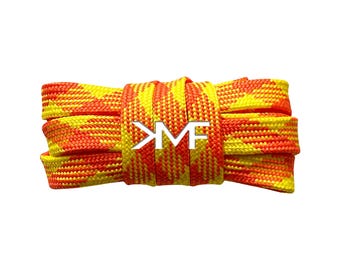 Orange Dream KMF Prism Flat 2026 Shoelaces 9mm Replacement Laces For All Shoes