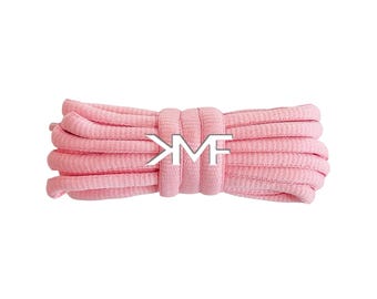 Baby Pink KMF Slim Oval Replacement Shoelaces For All Shoes Vibrant Laces