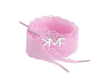 Baby Pink Elegant Pattern 55 Inches Flat Laces 25mm Wide Shoelaces