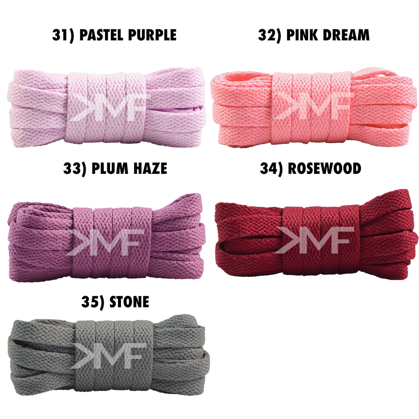 Flat Colorful Shoelaces Brand New in Over 30 Colors Quality Etsy