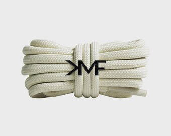 White Linen KMF Boost 350 Shoelaces 5mm Yeezy Adidas V2 Replacement Rope Laces
