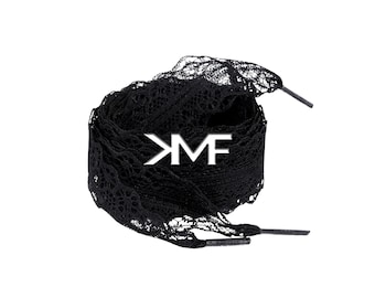 Black Elegant Pattern 55 Inches Flat Laces 25mm Wide Shoelaces