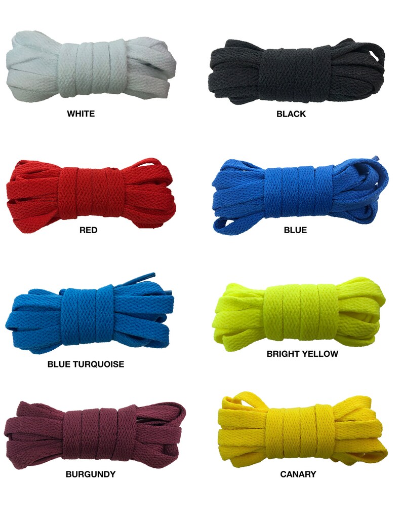 colored flat shoelaces