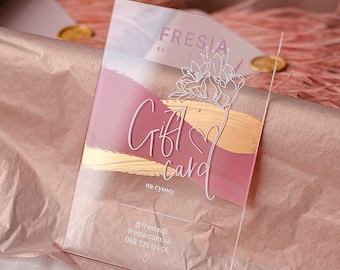Tarjetas de regalo de cereza, sobres de plumas, papelería comercial personalizada de belleza dorada, impresión de logotipo, servicio de fidelización, envoltura de cupones, 4 x 6