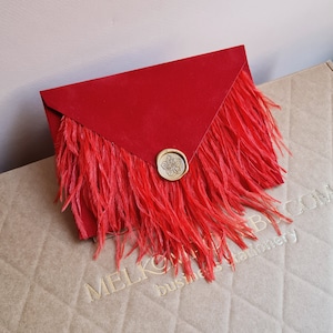 5 Velvet Envelopes feathers glitter adult party 4x6 cabaret shop burlesque event gift card red flame seduce fire
