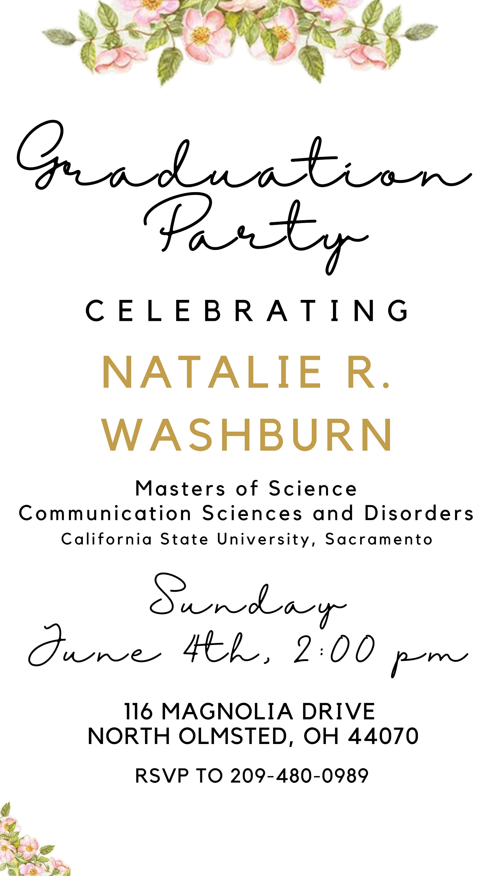 Electronic Graduation Invitation Editable Template College Grad