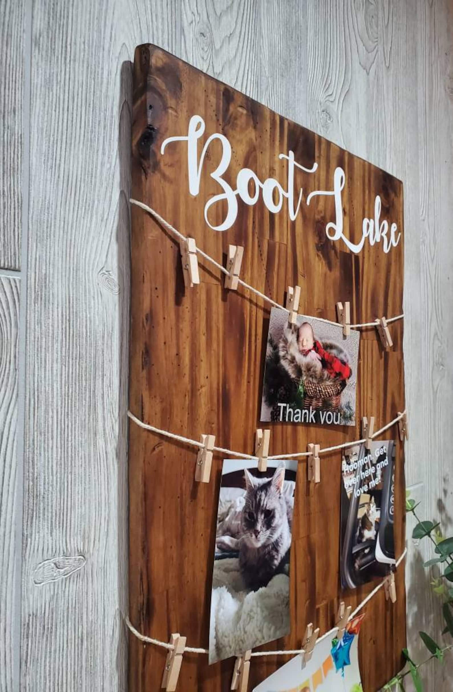 Wooden Picture Board Photo Display Photo Board Memory Etsy