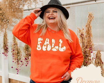 Fall Crewneck Sweatshirt, Autumn Leaves, Cozy Season