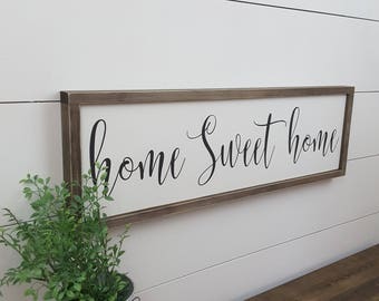 Home Sweet Home Sign, Home Sweet Home, Housewarming Gift, Farmhouse Sign, Rustic Home Decor, Home Sign, Farmhouse Decor, Rustic Wood Sign
