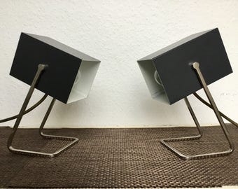 Pair Kaiser Cube 1960s Mid Century Modern