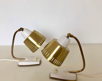 A pair of table lamps bedside lamps Mid Century Modern 1960s