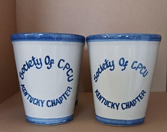 Julep cup CPCU Chartered Property Casualty Underwriter KY Chapter Louisville Stoneware Louisville KY vintage