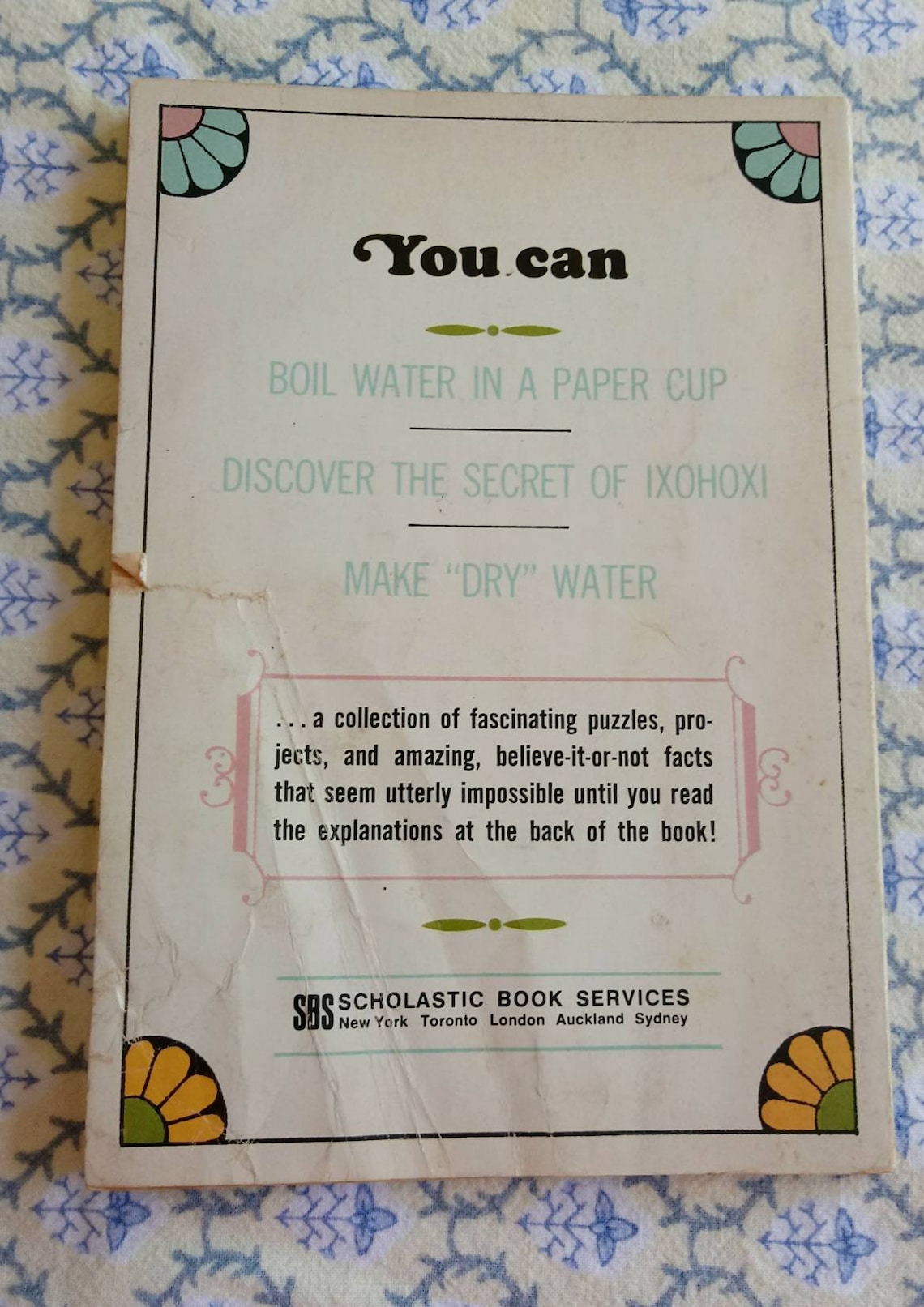 Boiling Water in a Paper Cup and Other Unbelievables Soft Cover Book by