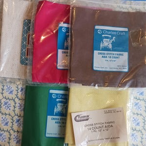 Aida cloth cross stitch fabric - Charles Craft - Raymar - Cambridge - 14 count and 18 count