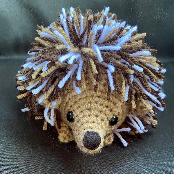 Henri the Hedgie, Stuffed Hedgehog, Amigurumi Crochet, Handmade, Made in Michigan, Ships from Michigan