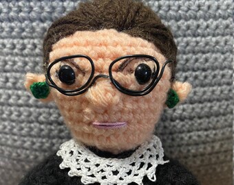 RBG Crochet Doll: Handmade Amigurumi Ruth Bader Ginsburg