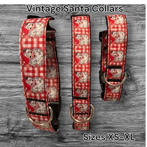 Handmade Christmas Dog Collar, Holiday Grosgrain Ribbon, Large Breed image 4