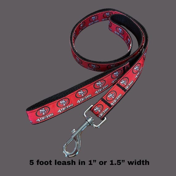 San Francisco 49ers Dog Collars and Leashes, NFL Dog Collars, Handmade,  High Quality, Fast Shipping