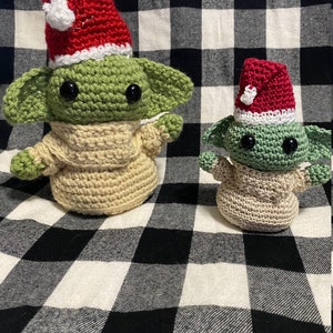 Christmas Baby &quot;YoYo&quot;, Christmas Decor, Handmade Amigurumi, Crochet Baby &quot;YoYo&quot;, Two Sizes Large and Small