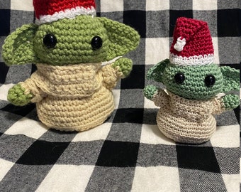 Christmas Baby "YoYo", Christmas Decor, Handmade Amigurumi, Crochet Baby "YoYo", Two Sizes Large and Small